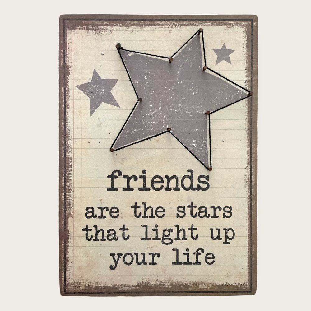 NWT Friends star light life wooden plaque decor wall hanging